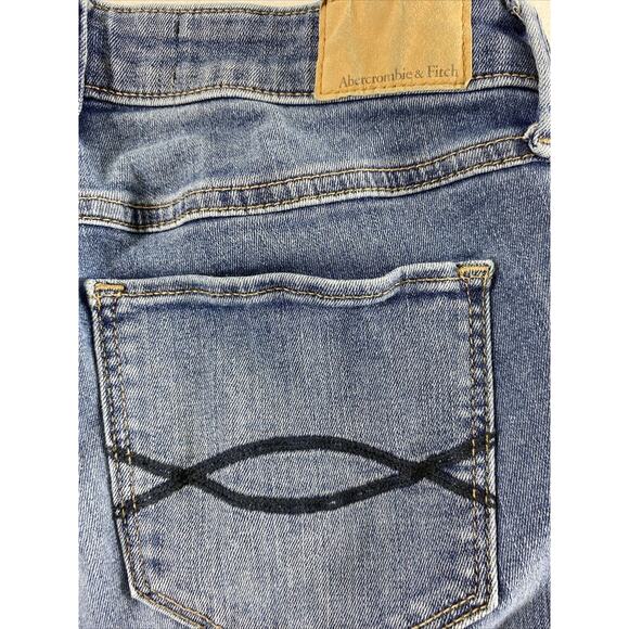 Abercrombie & Fitch Jeans Womens Size 6R Straight Distressed Destroyed Stretch - Picture 11 of 11